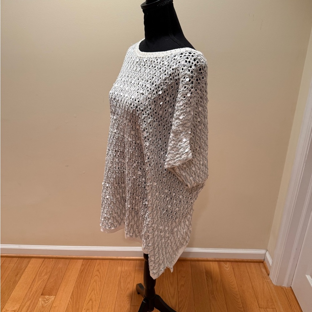 Chico's Cream Knit Garment with matching scarf size 4 ( XXL)